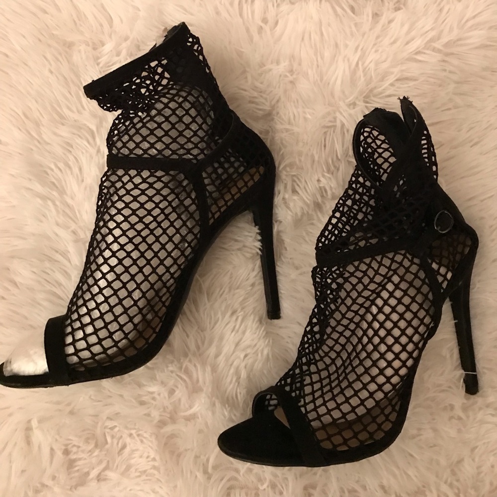 Fishnet Ankle Sock Boots